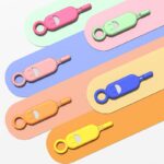 シリコン製 リリースピン 紛失防止 収納ケース 紛失防止 キーホルダー 携帯便利 リリースピン SIMカード スマホ用 交換パーツ 取り出しピン 抜き出し iphone/android対応 SIMカード リリースピン  紛失防止 キーホルダー 全6色 SKU:IL-IPC06262024001 - Image 7