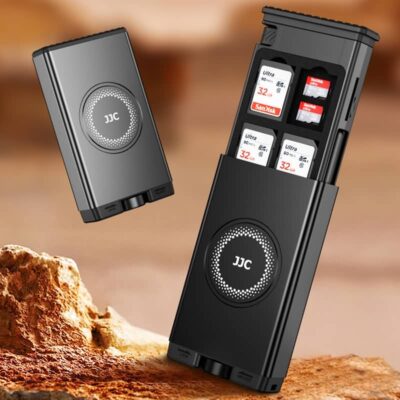 メモリーカードケース JJC USD3.0カードリーダー付き マイクロSDカードホルダー TFケース MSD Micro SD TF 16枚 収容可能 メモリーカードホルダー 全2色 SKU:IPC01092025021