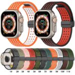 Apple Watch 42/44/45/49mm アップルウォッチ バンド ベルト シリコン製 マグネット式 バンド 38/40/41mm 交換用バンド 全11色 SKU:IPC01132024021LS