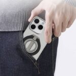 両面マグネット式 アルミ合金製  スマホ スタンド  Magsafe対応アクセサリー 折り畳式 マグネット式 スマートフォン リングホルダー 黒色 SKU:IPC01242024002LT - Image 9