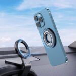 単面/両面マグネット式 アルミ合金製  スマホ スタンド  Magsafe対応アクセサリー 折り畳式 マグネット式 スマートフォン リングホルダー 全5色 SKU:IPC01242024003LT - Image 2