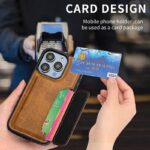 iPhone15 背面型ケース 15Pro PUレザー ケース iPhone15Pro max PU合成革 レザー ケース スマホケース 全5色 SKU:IPC0132024022 - Image 3