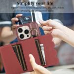 iPhone15 背面型ケース ショルダーストラップ付きケース15Pro PUレザー ケース iPhone15Pro max PU合成革 レザー ケース スマホケース 全3色 SKU:IPC0132024032 - Image 7