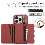 iPhone15 背面型ケース ショルダーストラップ付きケース15Pro PUレザー ケース iPhone15Pro max PU合成革 レザー ケース スマホケース 全3色 SKU:IPC0132024032 - Image 6