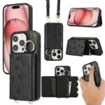 iPhone15 背面型ケース ショルダーストラップ付きケース15Pro PUレザー ケース iPhone15Pro max PU合成革 レザー ケース スマホケース 全3色 SKU:IPC0132024032 - Image 8