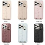 iPhone15 背面型ケース ショルダーストラップ付きケース15Pro PUレザー ケース iPhone15Pro max PU合成革 レザー ケース スマホケース 全3色 SKU:IPC0132024032 - Image 3