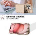 iPhone15 背面型ケース ショルダーストラップ付きケース15Pro PUレザー ケース iPhone15Pro max PU合成革 レザー ケース スマホケース 全3色 SKU:IPC0132024032 - Image 11