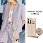 iPhone15 背面型ケース ショルダーストラップ付きケース15Pro PUレザー ケース iPhone15Pro max PU合成革 レザー ケース スマホケース 全3色 SKU:IPC0132024032 - Image 5