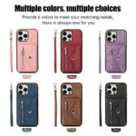 iPhone15  背面型ケース ショルダーストラップ付きケース15Pro PUレザー ケース  iPhone15Pro max PU合成革 レザー ケース スマホケース 全6色 SKU:IPC0132024034 - Image 3