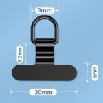 ステンレス製 スマホストラップ用 背面 シールパッド 0.4mm ネックストラップ ストラップホルダー アクセサリー 全4色 SKU:IPC02102025006LS - Image 9