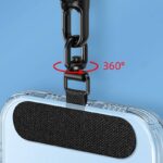 布製 スマホストラップ用 背面 シールパッド 0.6mm ネックストラップ ストラップホルダー対応シールパッド 360度回転可能 多機種対応  全9色 SKU:IPC02102025007LS - 画像 (2)