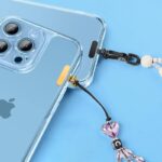 ステンレス製 スマホストラップ用 背面 シールパッド 0.4mm ネックストラップ ストラップホルダー アクセサリー 全4色 SKU:IPC02102025006LS