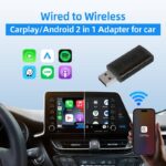 【技適取得済】2in1 ミニ ワイヤレス CarPlay Android Auto アダプタ-   cp86 apple carplay アダプター フラグ＆プレイ 自動接続  SKU:IPC02102025033LS - Image 2