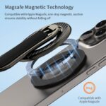 MagSafe対応 スマホリング 360度回転 マグネット式 マグセーフ iPhoneリングホルダー バンカーリング 角度調整 スタンド 全3色 SKU:IPC02122025023 - Image 14
