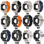 Apple Watch S10 46mm アップルウォッチ チタン合金カバー + TPU 一体型バンド  Apple Watch 49mm ケース 耐衝撃 AppleWatch  TPUケース 着装まま充電可能  全12色 SKU:IPC02122025045 - 画像 (4)
