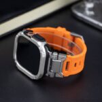 Apple Watch S10 46mm アップルウォッチ チタン合金カバー + TPU 一体型バンド  Apple Watch 49mm ケース 耐衝撃 AppleWatch  TPUケース 着装まま充電可能  全12色 SKU:IPC02122025045 - 画像 (2)