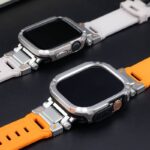 Apple Watch S10 46mm アップルウォッチ チタン合金カバー + TPU 一体型バンド  Apple Watch 49mm ケース 耐衝撃 AppleWatch  TPUケース 着装まま充電可能  全12色 SKU:IPC02122025045