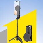 mini 三脚ホルダー  Magsafe対応 三脚ホルダー  マグネット式 三脚ホルダー 伸縮調整可能 三脚ホルダー スタンド  自撮り棒 全2色 SKU:IPC02172025004LS - 画像 (2)