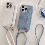 iPhone16 布製 背面型ケース iPhone 16e 背面型ケース ショルダーケース iPhone15Plus スマホケース 全2色 SKU:IPC02172025008LS - Image 6