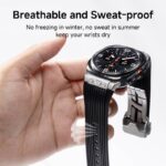 Galaxy Watch 7 Ultra  47mm シリコン バンド腕時計 交換バンドGalaxy Watch 7 Ultra スマートウォッチ 交換ベルト 金具銀色・黒色   全5色 SKU:IPC02222025019LS - 画像 (7)