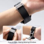 Galaxy Watch 7 Ultra  47mm シリコン バンド腕時計 交換バンドGalaxy Watch 7 Ultra スマートウォッチ 交換ベルト 金具銀色・黒色   全5色 SKU:IPC02222025019LS - 画像 (12)