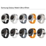 Galaxy Watch 7 Ultra  47mm シリコン バンド腕時計 交換バンドGalaxy Watch 7 Ultra スマートウォッチ 交換ベルト 金具銀色・黒色   全5色 SKU:IPC02222025019LS - 画像 (9)