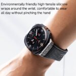 Galaxy Watch 7 Ultra  47mm シリコン バンド腕時計 交換バンドGalaxy Watch 7 Ultra スマートウォッチ 交換ベルト 金具銀色・黒色   全5色 SKU:IPC02222025019LS - 画像 (5)