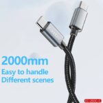 Type-c to Type-c 充電ケーブル  PD60W 急速充電 ケーブル 2.0m ナイロン素材 USB Type-Cケーブル 高耐久 断線防止 充電ケーブル  SKU:IPC02262025002 - 画像 (4)
