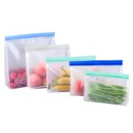 食品収納袋 PEVA素材 食品保存バッグ 食品グレード  S/M/L Size 密封 再利用可能 鮮度長持ち 密閉袋 防菌防湿 キッチン用品 全2色  SKU:IPC02262025007 - 画像 (6)