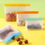 食品収納袋 PEVA素材 食品保存バッグ 食品グレード  S/M/L Size 密封 再利用可能 鮮度長持ち 密閉袋 防菌防湿 キッチン用品 全2色  SKU:IPC02262025007