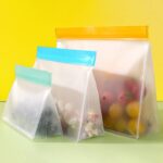 食品収納袋 PEVA素材 食品保存バッグ 食品グレード  S/M/L Size 密封 再利用可能 鮮度長持ち 密閉袋 防菌防湿 キッチン用品 全2色  SKU:IPC02262025007 - 画像 (3)