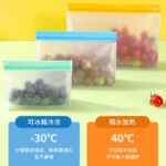 食品収納袋 PEVA素材 食品保存バッグ 食品グレード  S/M/L Size 密封 再利用可能 鮮度長持ち 密閉袋 防菌防湿 キッチン用品 全2色  SKU:IPC02262025007 - 画像 (15)