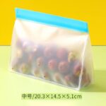 食品収納袋 PEVA素材 食品保存バッグ 食品グレード  S/M/L Size 密封 再利用可能 鮮度長持ち 密閉袋 防菌防湿 キッチン用品 全2色  SKU:IPC02262025007 - 画像 (10)