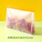 食品収納袋 PEVA素材 食品保存バッグ 食品グレード  S/M/L Size 密封 再利用可能 鮮度長持ち 密閉袋 防菌防湿 キッチン用品 全2色  SKU:IPC02262025007 - 画像 (9)
