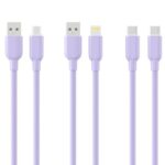 iPhone Lighting・type-c USB ケーブル PD100W Type-C充電ケーブル 1.2m シリコン素材 高耐久 断線防止 充電ケーブル Lighting ケーブル 全5色  SKU:IPC02262025011 - 画像 (12)