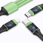 充電ケーブル 2.4A 3in1 USB Type-C 高耐久 シリコン ケーブル 1.2m 急速充電 Android用 micro USB Type-C 急速充電ケーブル  USBケーブル ライトニングケーブル 全6色 SKU:PC02262025013 - 画像 (8)