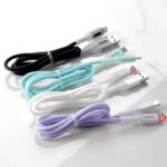 Type-c to Type-c 充電ケーブル PD60W/27W 急速充電 ケーブル 1.0m シリコン素材 USB Type-Cケーブル 高耐久 断線防止 充電ケーブル   全4色 SKU:IPC02262025018 - 画像 (2)