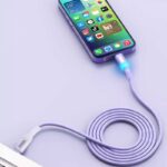 Type-c to Type-c 充電ケーブル PD60W/27W 急速充電 ケーブル 1.0m シリコン素材 USB Type-Cケーブル 高耐久 断線防止 充電ケーブル   全4色 SKU:IPC02262025018 - 画像 (3)