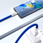 タイプC to タイプC ケーブル 1m 1.5m シリコン ケーブル PD240W/PD120W高出力対応 PD 急速充電 USB to Lightning  12W急速充電 スマホ充電   全5色 SKU:IPC02262025020 - 画像 (7)