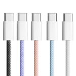 Type-c to Type-c 充電ケーブル 3A 急速充電 ケーブル 1m 1.5m 2.0m ナイロン素材 USB Type-Cケーブル 高耐久 断線防止 充電ケーブル  全6色 SKU:IPC02262025021 - Image 2