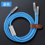 PD100W 充電ケーブル 2in1 usb-c  type-c ケーブル 2台同時充電コード 1.2m 1.8m 多機能 高耐久シリコン 2in1 充電ケーブル  全2色  SKU:IPC02262025025 - Image 3