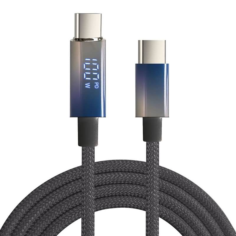 IPC02262025027-04.jpg Type-c to Type-c 充電ケーブル PD100W 急速充電 ケーブル 1.2m ナイロン素材 USB Type-Cケーブル 高耐久 断線防止 デジタル表示 充電ケーブル SKU:IPC02262025027 - Image 1