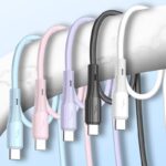 iPhone Lighting・type-c USB ケーブル  Type-C充電ケーブル  シリコン素材 高耐久 断線防止 充電ケーブル Lighting ケーブル 全4色 SKU:IPC02262025030