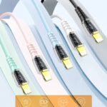 iPhone Lighting・type-c USB ケーブル  Type-C充電ケーブル  ナイロン素材 高耐久 断線防止 充電ケーブル Lighting ケーブル 全5色 SKU:IPC02262025031 - Image 3