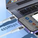 iPhone Lighting・type-c USB ケーブル  Type-C充電ケーブル  ナイロン素材 高耐久 断線防止 充電ケーブル Lighting ケーブル 全5色 SKU:IPC02262025031 - Image 2