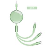 5A 充電 3in1 巻き取り式 充電 ケーブル 5段階調節 充電ケーブル 66W USBケーブル Micro USB Android Lightning 急速充電 ケーブル 全4色 SKU:IPC02262025033 - 画像 (7)