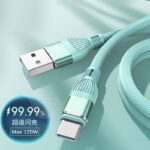 USB to Type-c 充電ケーブル 10A 最大120W 高出力対応 PD 急速充電 ケーブル 1m 1.5m シリコン ライトニングケーブル Type-Cケーブル 高耐久 断線防止 充電ケーブル 全3色 SKU:IPC02262025034 - 画像 (11)