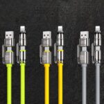 Type-C MicroUSB Lightning 充電ケーブル 1本4役 マルチ充電ケーブル 4in1 高速データ通信 急速充電 1.2m Type -C USB充電ケーブル 最大240W高出力対応 PD 急速充電 ケーブル 全3色 SKU:IPC02262025036 - Image 3