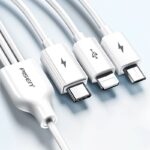 充電ケーブル  3in1 USB Type-C 高耐久 シリコン ケーブル 1.2m 急速充電 Android用 micro USB Type-C 急速充電ケーブル Pisen USBケーブル ライトニングケーブル SKU:IPC02262025042 - Image 2