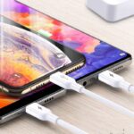 充電ケーブル  3in1 USB Type-C 高耐久 シリコン ケーブル 1.2m 急速充電 Android用 micro USB Type-C 急速充電ケーブル Pisen USBケーブル ライトニングケーブル SKU:IPC02262025042 - Image 4